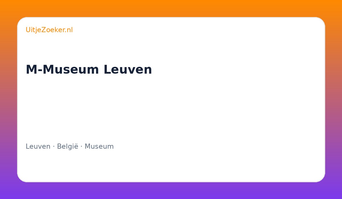 M-Museum Leuven