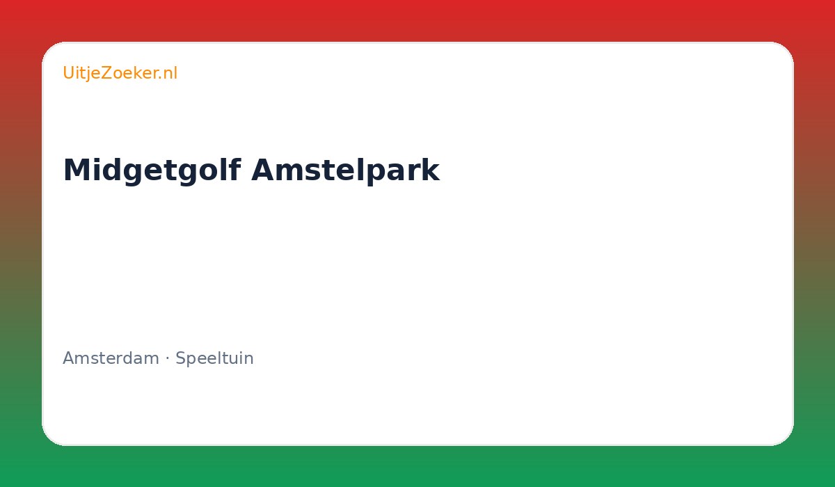 Midgetgolf Amstelpark