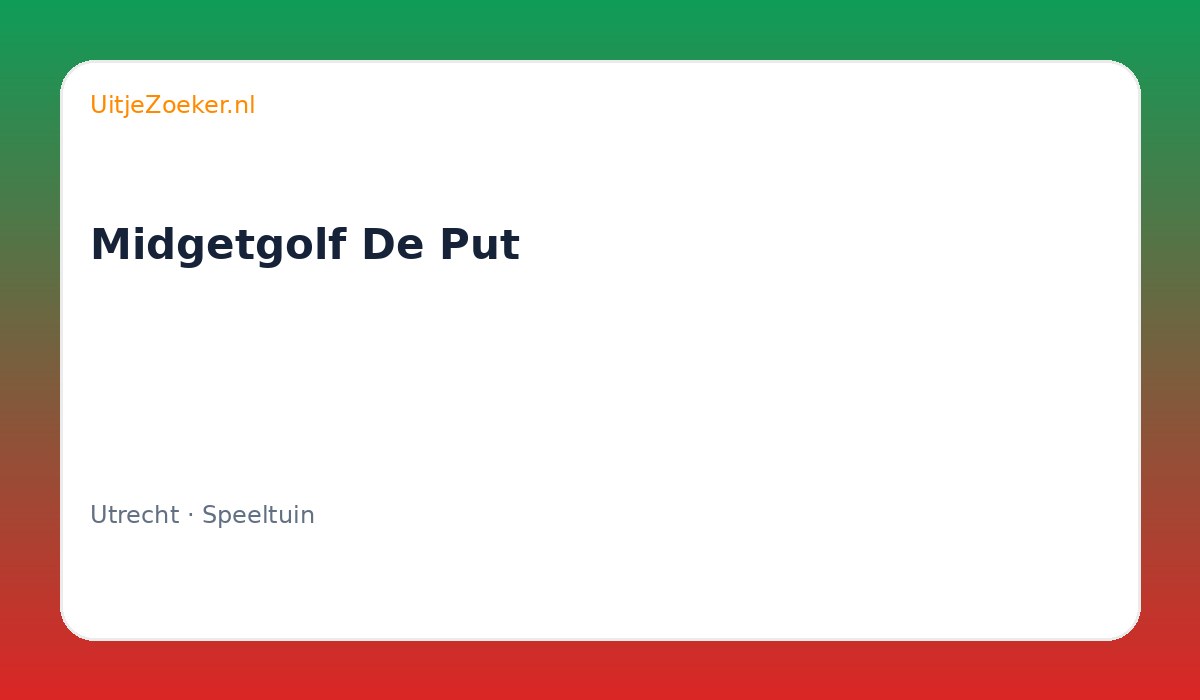 Midgetgolf De Put