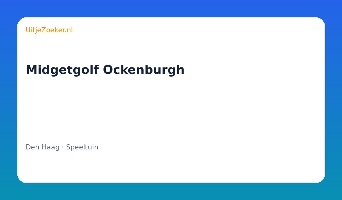 Midgetgolf Ockenburgh
