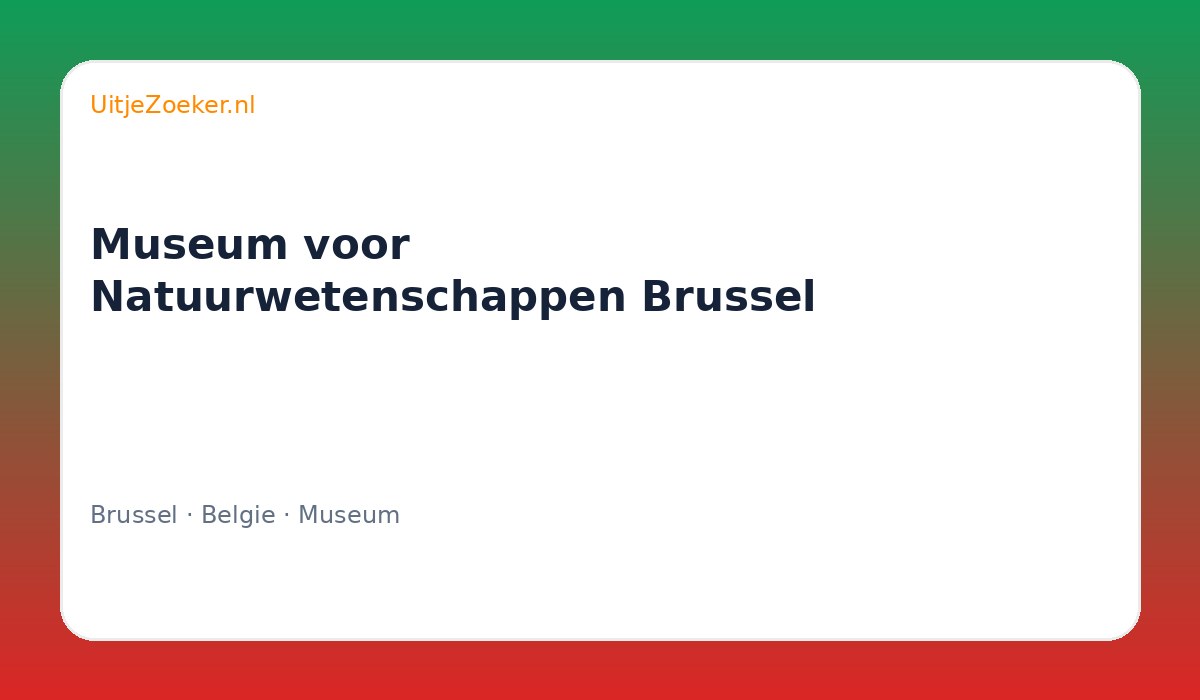 Museum voor Natuurwetenschappen Brussel