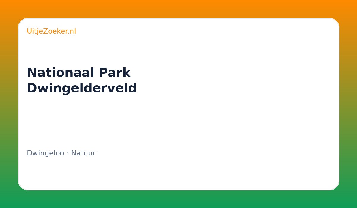 Nationaal Park Dwingelderveld