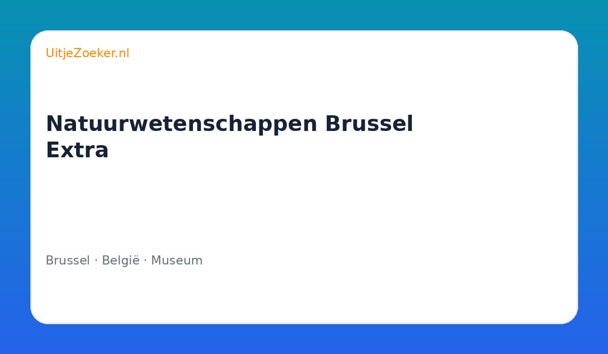Natuurwetenschappen Brussel