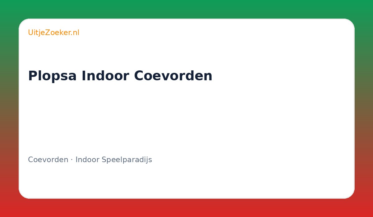 Plopsa Indoor Coevorden