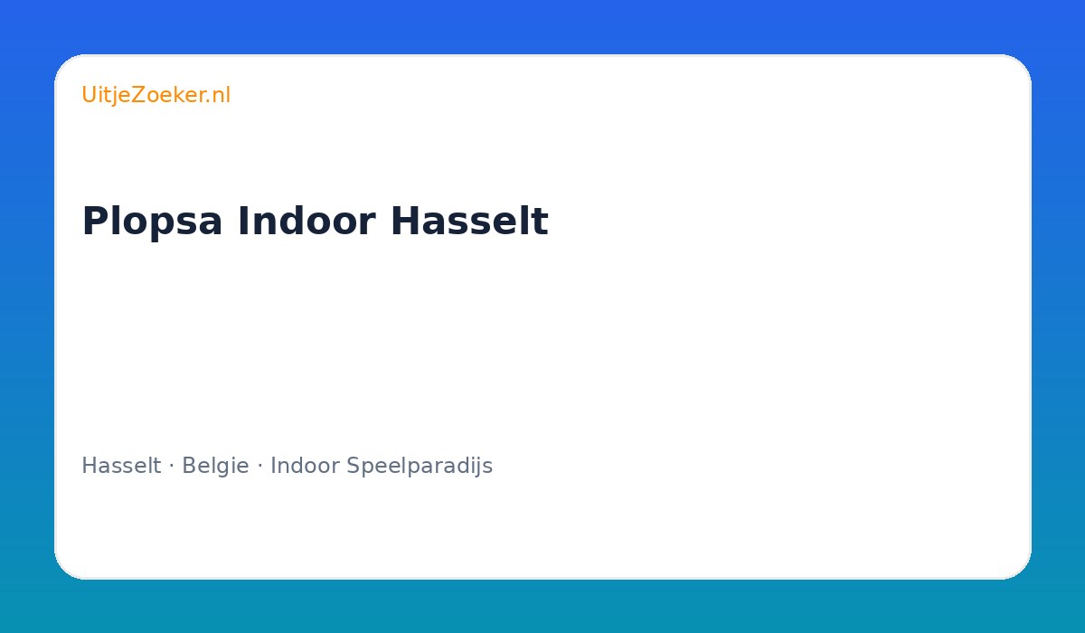 Plopsa Indoor Hasselt