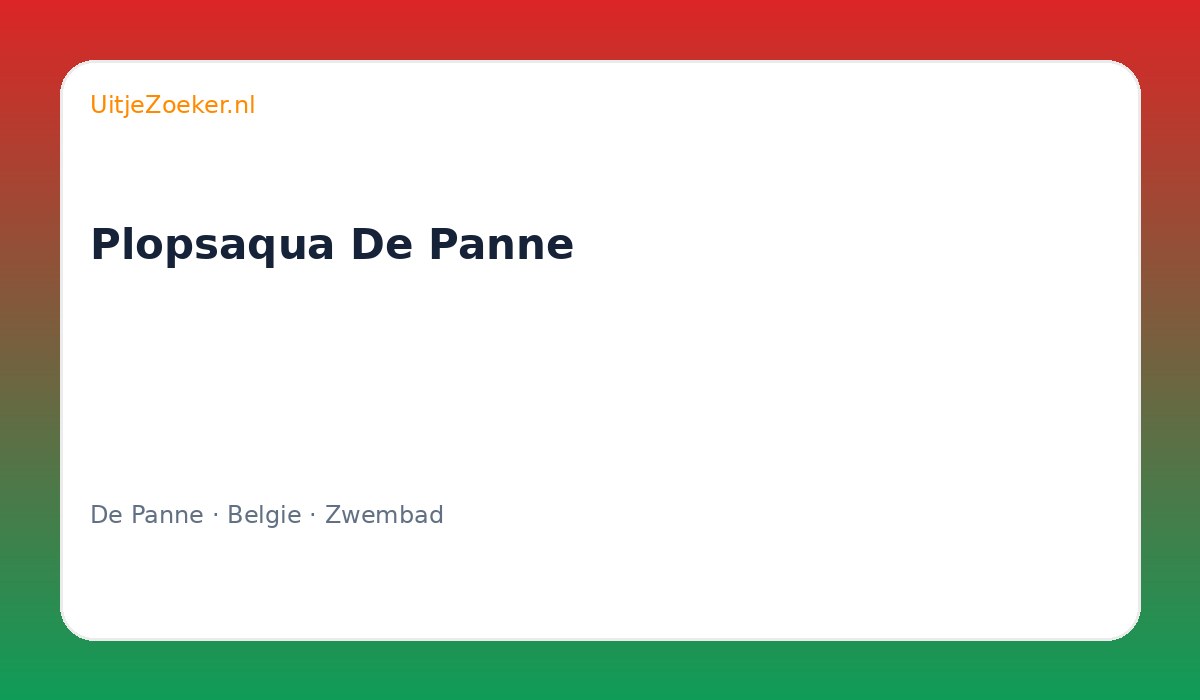 Plopsaqua De Panne