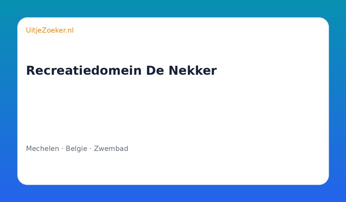 Recreatiedomein De Nekker
