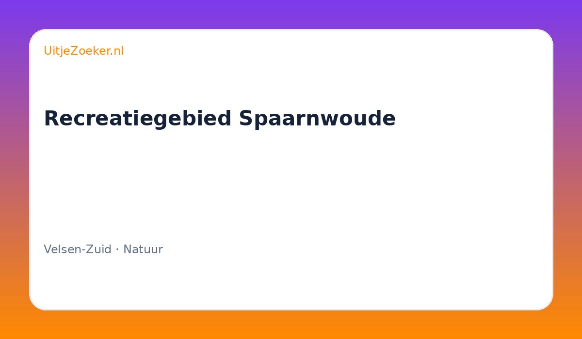 Recreatiegebied Spaarnwoude