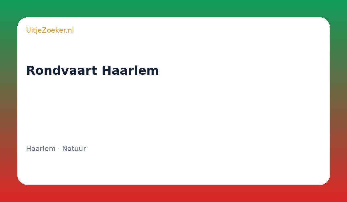 Rondvaart Haarlem
