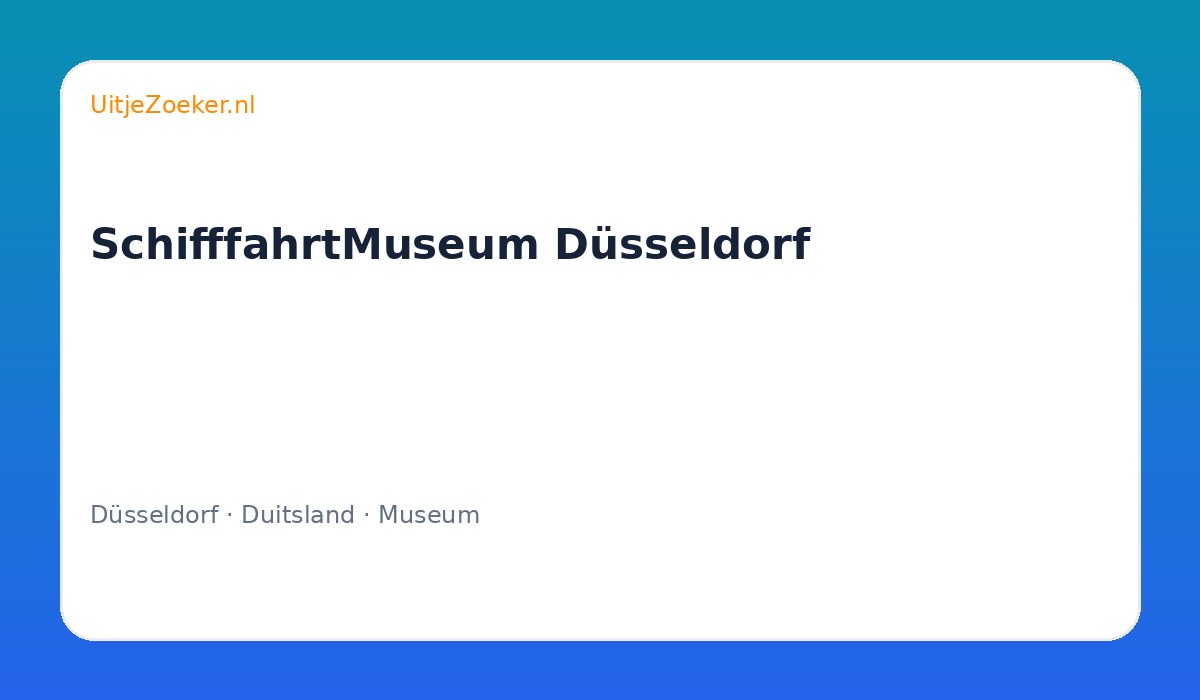 SchifffahrtMuseum Düsseldorf