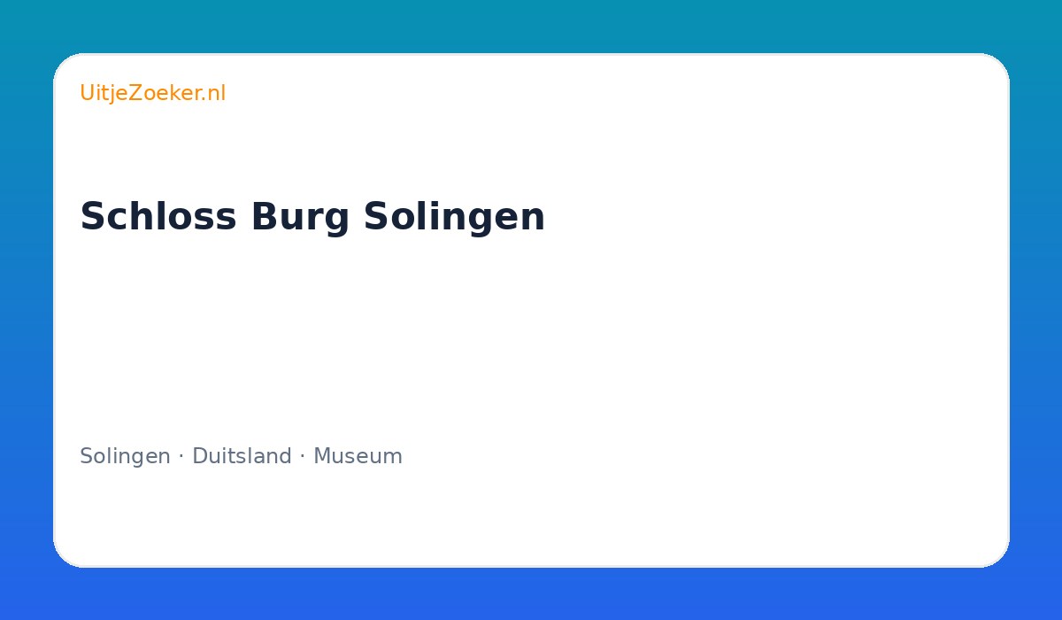 Schloss Burg Solingen