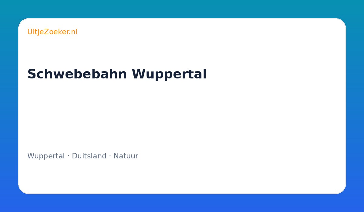 Schwebebahn Wuppertal