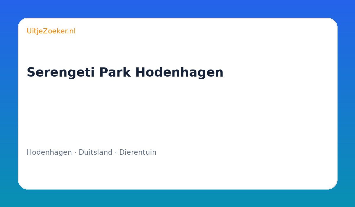 Serengeti Park Hodenhagen