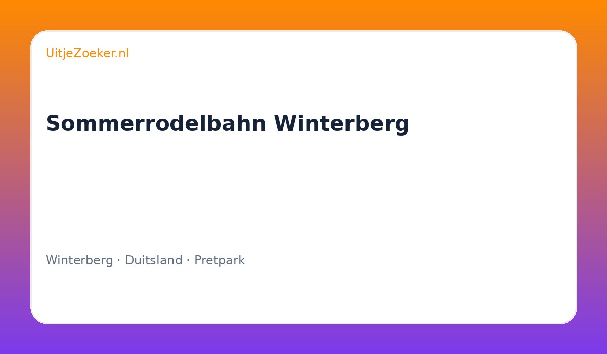 Sommerrodelbahn Winterberg