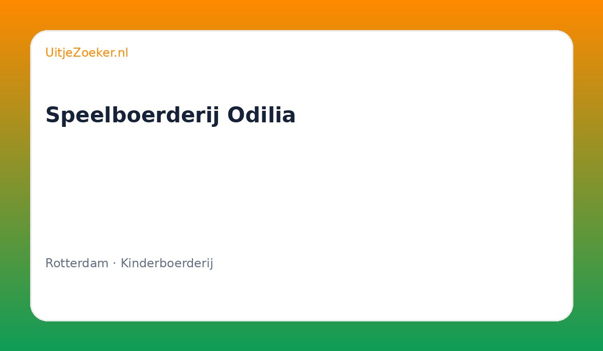 Speelboerderij Odilia