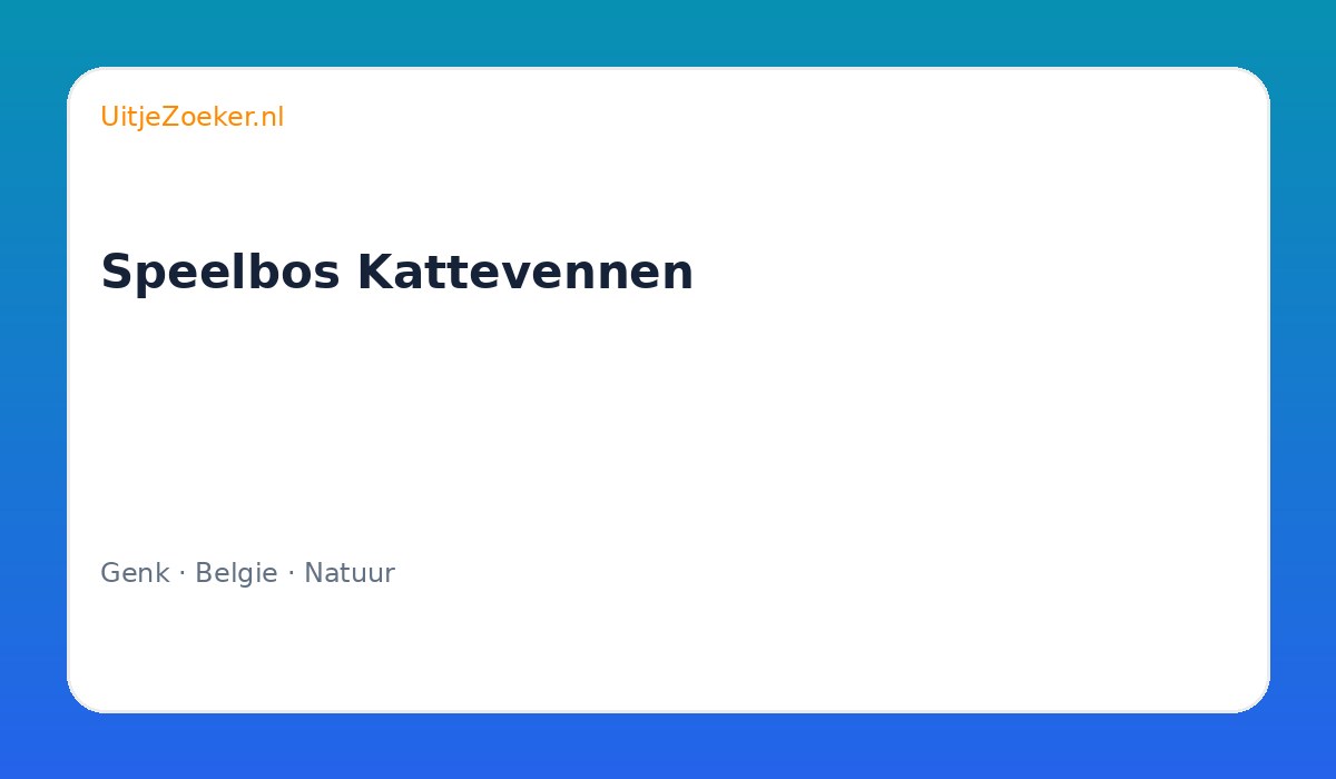 Speelbos Kattevennen