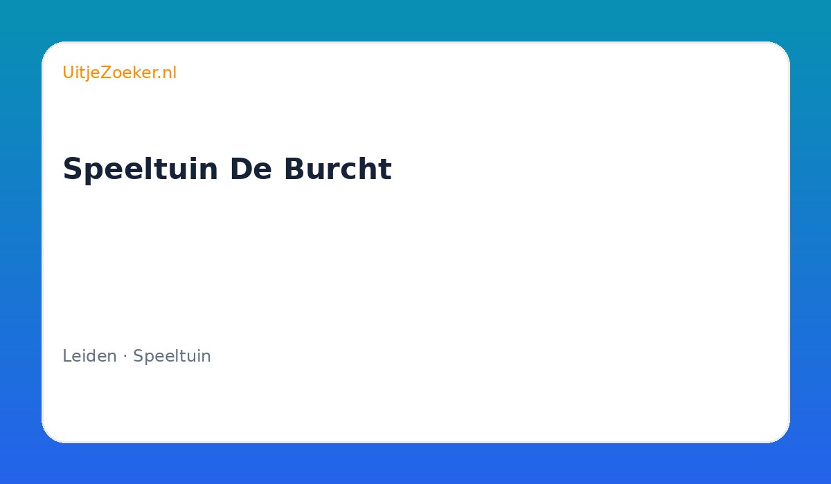 Speeltuin De Burcht