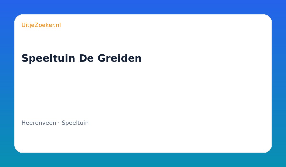 Speeltuin De Greiden