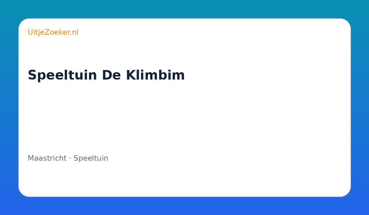 Speeltuin De Klimbim