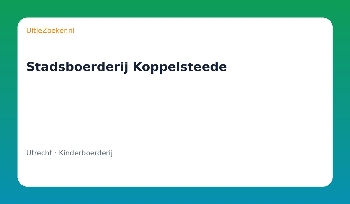 Stadsboerderij Koppelsteede