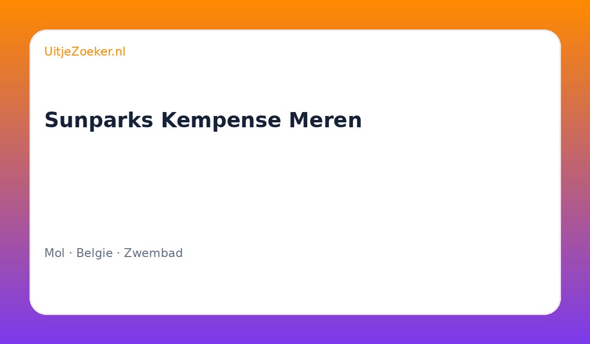 Sunparks Kempense Meren