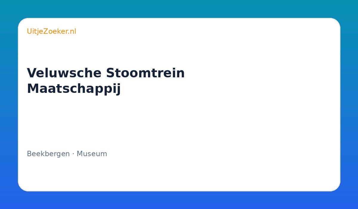 Veluwsche Stoomtrein Maatschappij