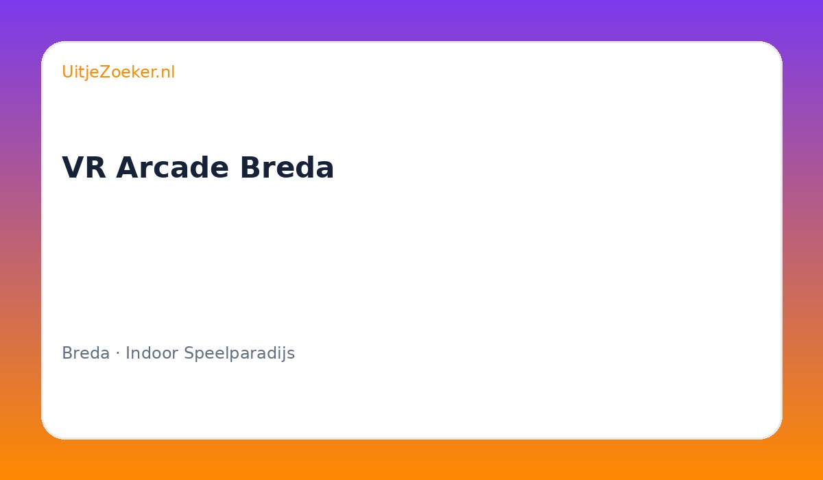 VR Arcade Breda