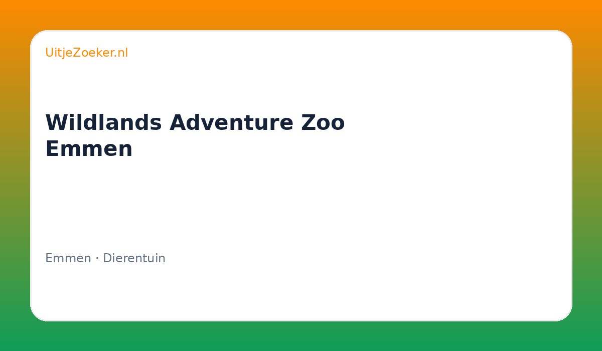 Wildlands Adventure Zoo Emmen
