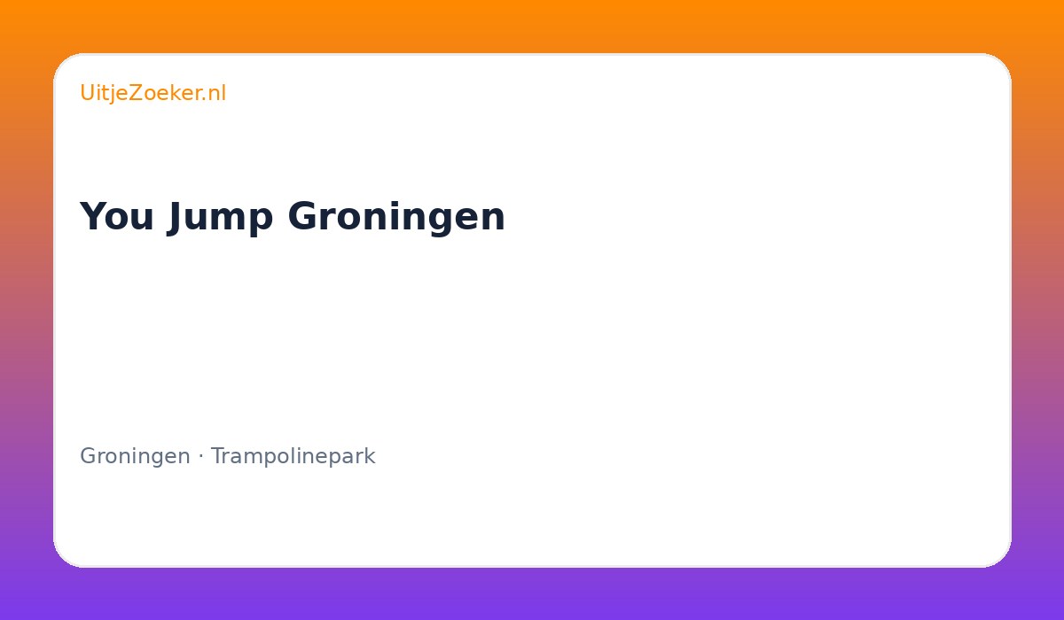 You Jump Groningen