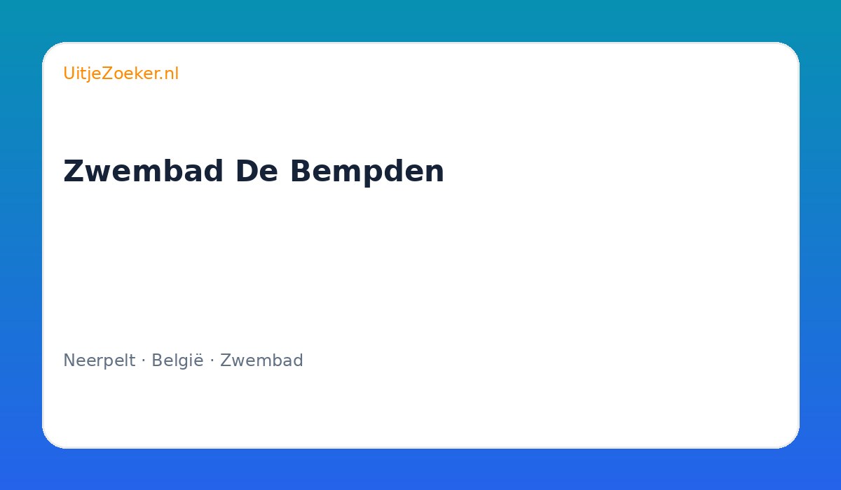 Zwembad De Bempden