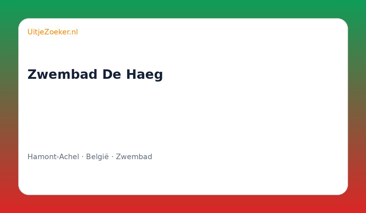 Zwembad De Haeg