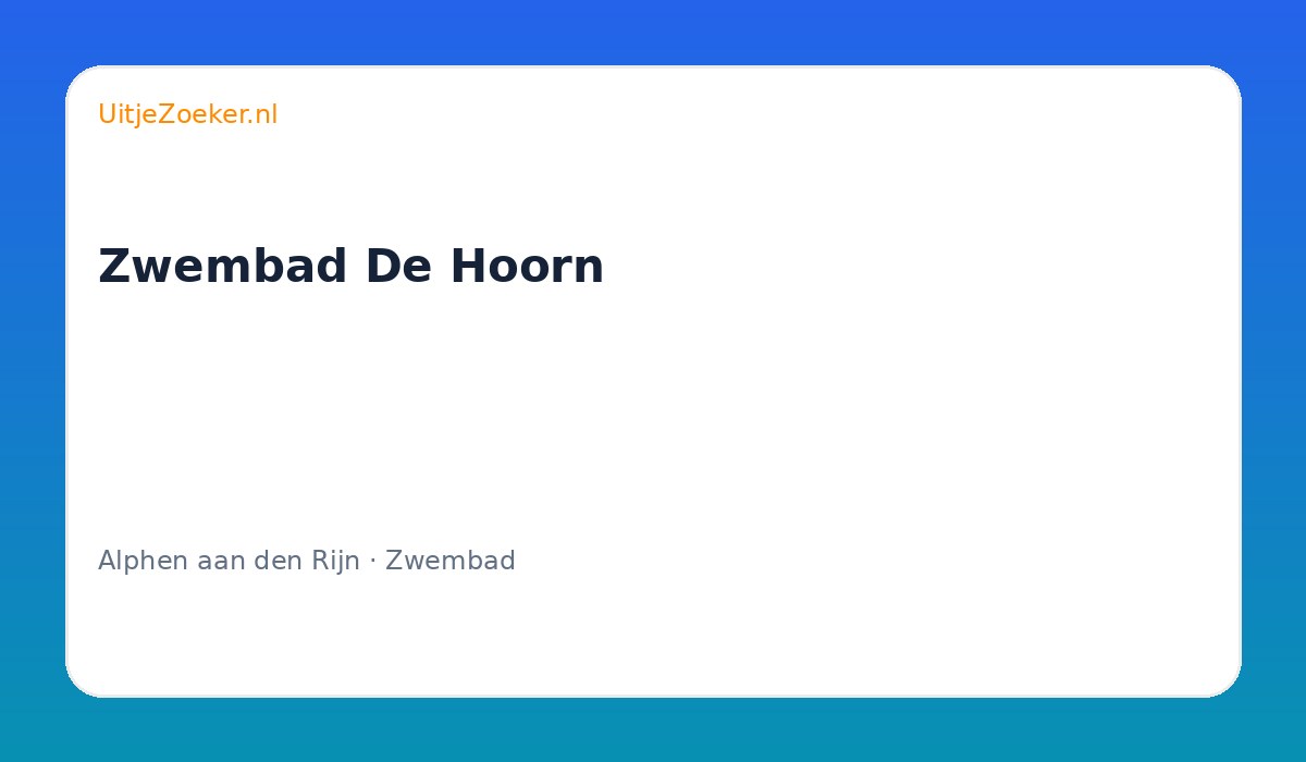 Zwembad De Hoorn