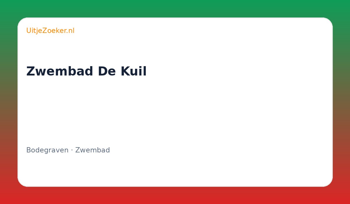 Zwembad De Kuil