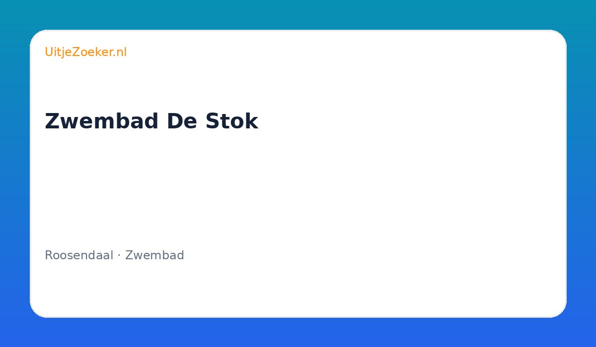 Zwembad De Stok