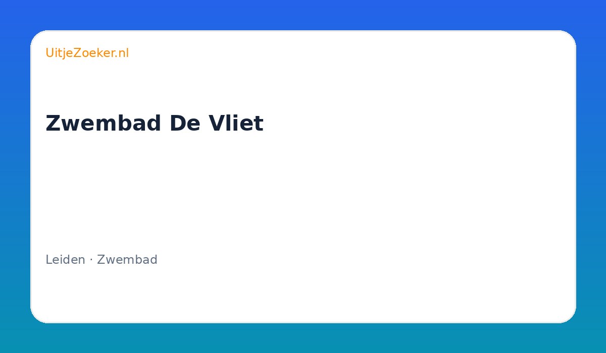 Zwembad De Vliet