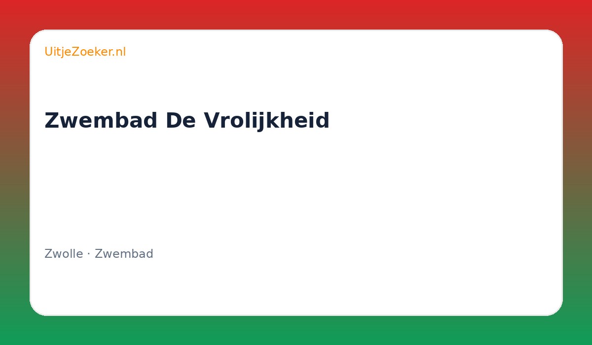 Zwembad De Vrolijkheid