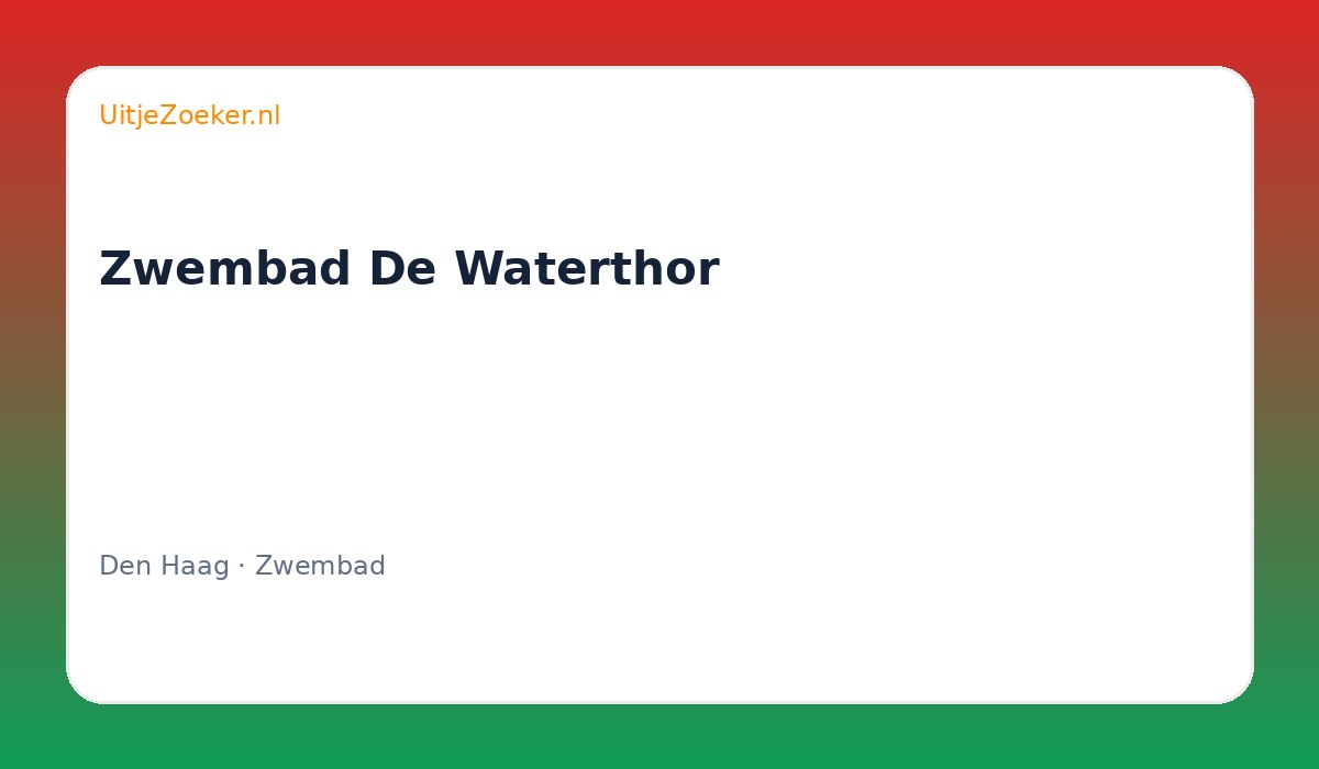 Zwembad De Waterthor