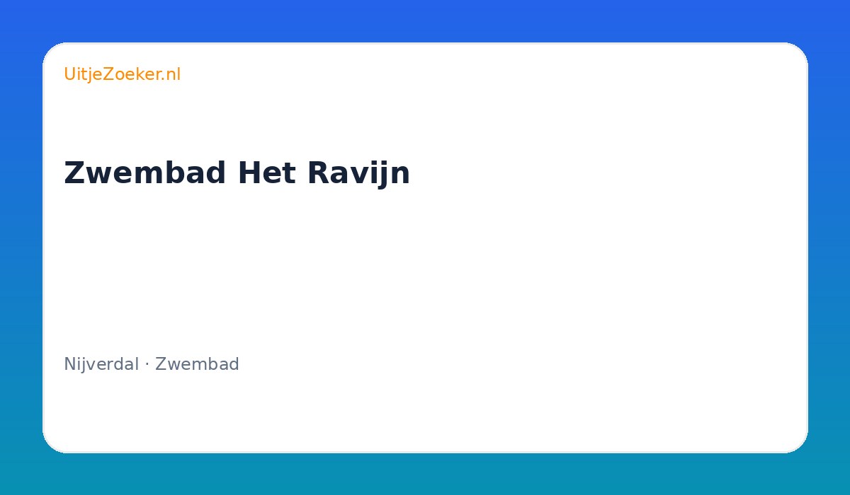 Zwembad Het Ravijn