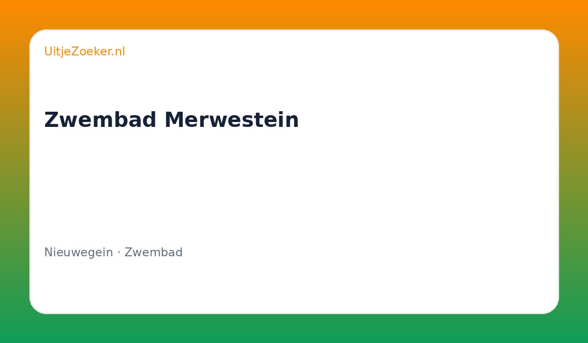 Zwembad Merwestein